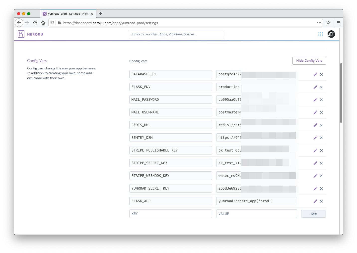 Config Vars