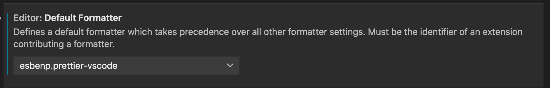 default formatter