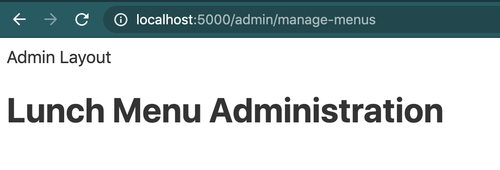 Admin layout