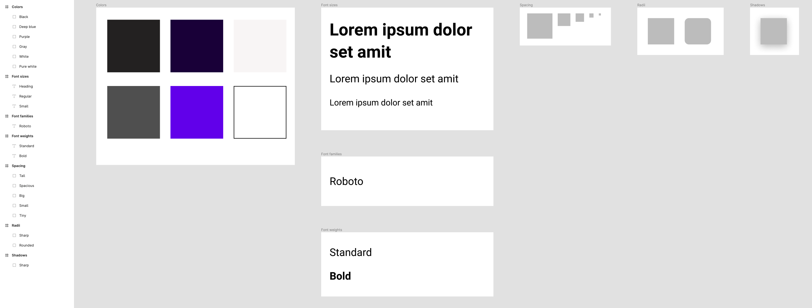 Design tokens