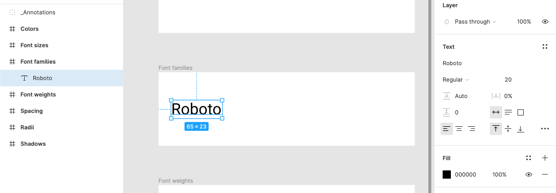 Design tokens: Font families