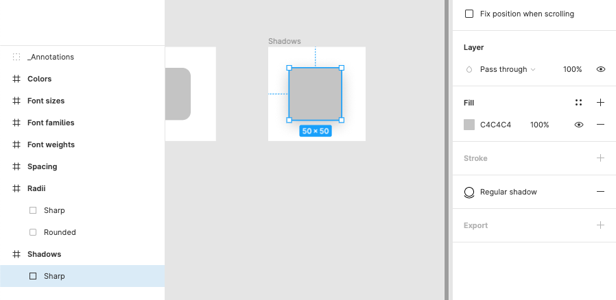 Design tokens: Shadows
